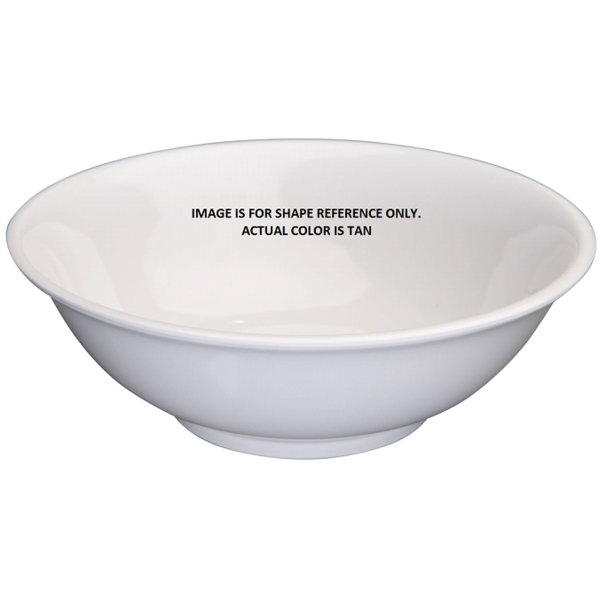 Winco 52 oz. Melamine Rimless Bowls Tan, PK48 MMB-52